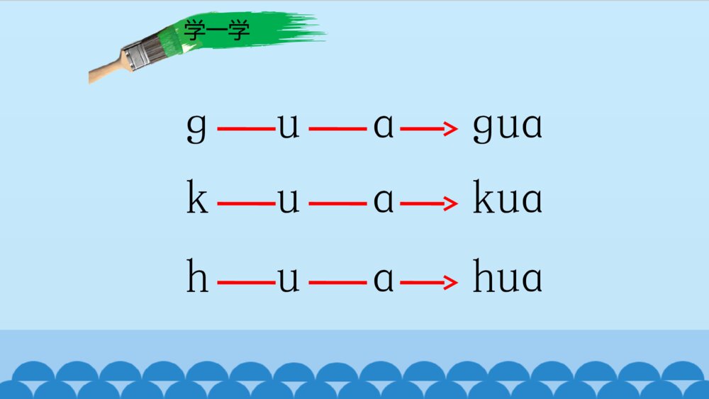 一年级人教版语文上册汉语拼音g k h课件PPT8