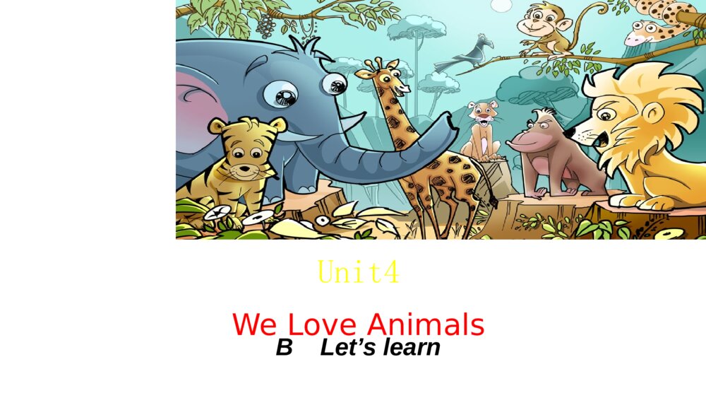 三年级英语上册 Unit4 We Love Animals B Let’s learn 课件PPT