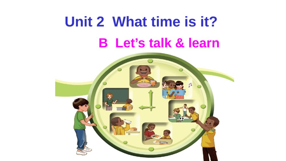 四年级英语下册 Unit 2 What  time is it B  Let’s talk & learn PPT课件