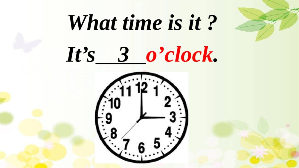 四年级英语下册 Unit 2 What time is it A  Let’s learn PPT课件4