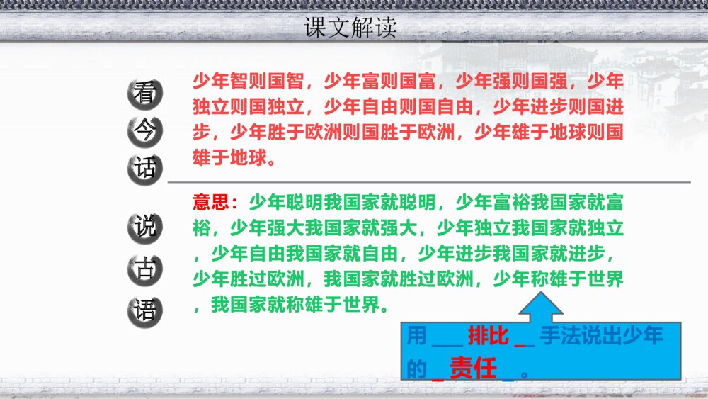 五年级语文上册 第四单元 少年中国说《节选》PPT课件8