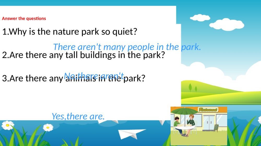 五年级英语上册 Unit 6  In a nature park B Let’s talk  课件PPT9