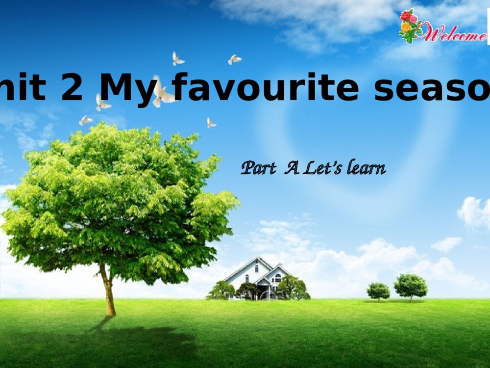 五年级英语下册 Unit 2 My favourite season Part  A Let’s learn 教学课件PPT