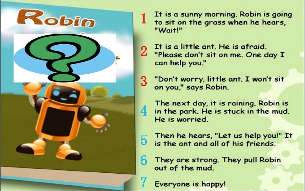 六年级英语上册 unit6 How do you feel B Robin and the ant 课件PPT9